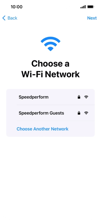 Press the required WiFi network. Press the required WiFi network.