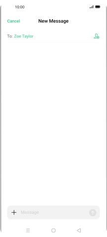 Press the text input field and write the text for your picture message.