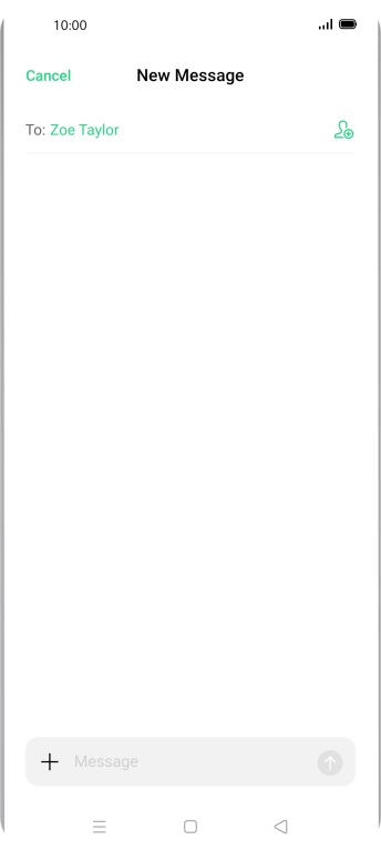 Press the text input field and write the text for your picture message.