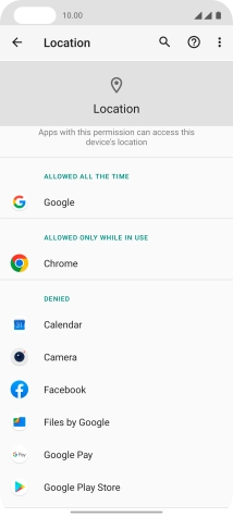 Press the required app.