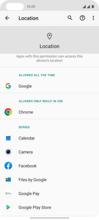 Press the required app.