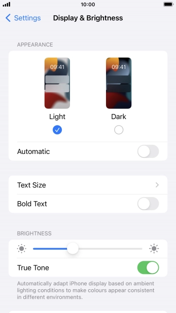 Press Dark.