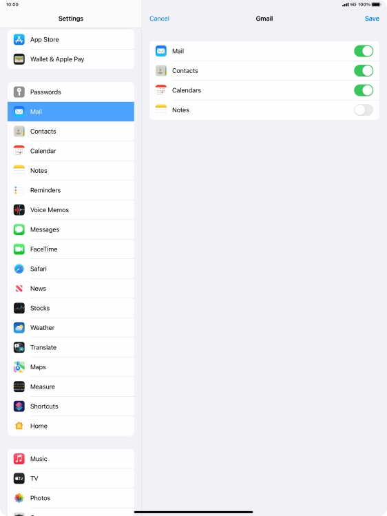 If this screen is displayed, you email account has been recognised and set up automatically. Follow the instructions on the screen to key in more information and finish setting up your tablet.