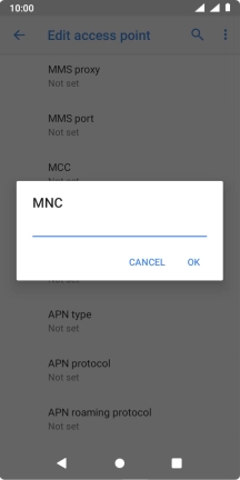 Key in 10 and press OK.
