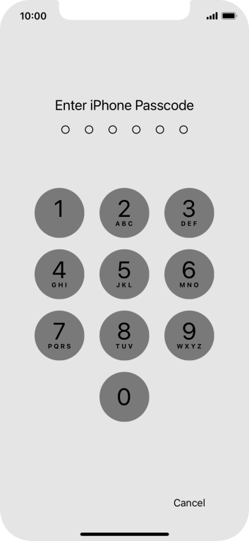 Use the lock code you created. The app is now locked.