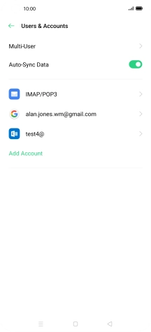 Press the indicator next to 'Auto-Sync Data' to turn the function on or off.