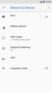 Press Wi-Fi.