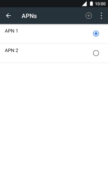 Press the field next to the data connection to activate it.