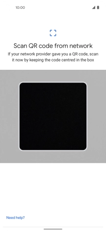 Place the QR code you've received inside the phone camera frame to scan the code.