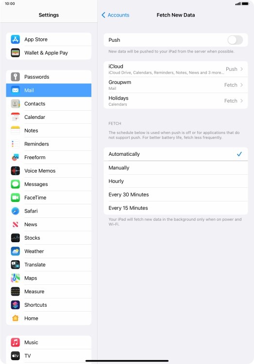 If you turn off the function, press the required setting. If you turn off the function, press the required setting.