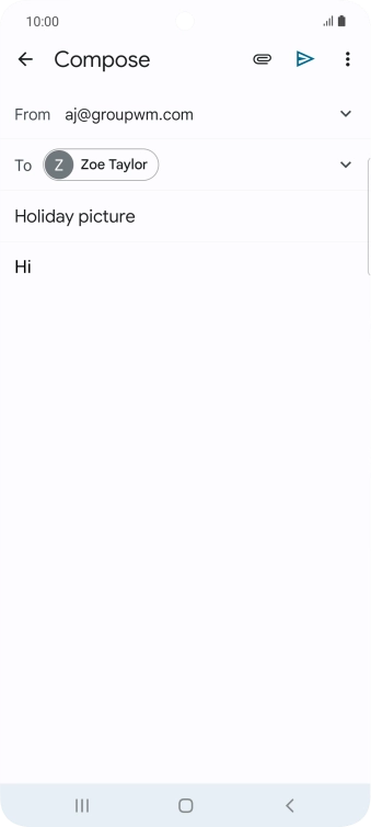 Press the attachment icon.