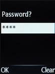 Key in the phone lock code (default is 1234) and press the Navigation key.