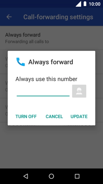Press TURN OFF.