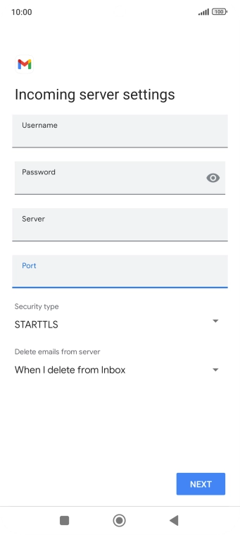 Press the drop down list below 'Security type'. Press the drop down list below 'Security type'.