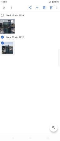 Press the required pictures or video clips.