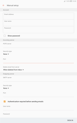Press the drop down list below 'Delete email from server'.