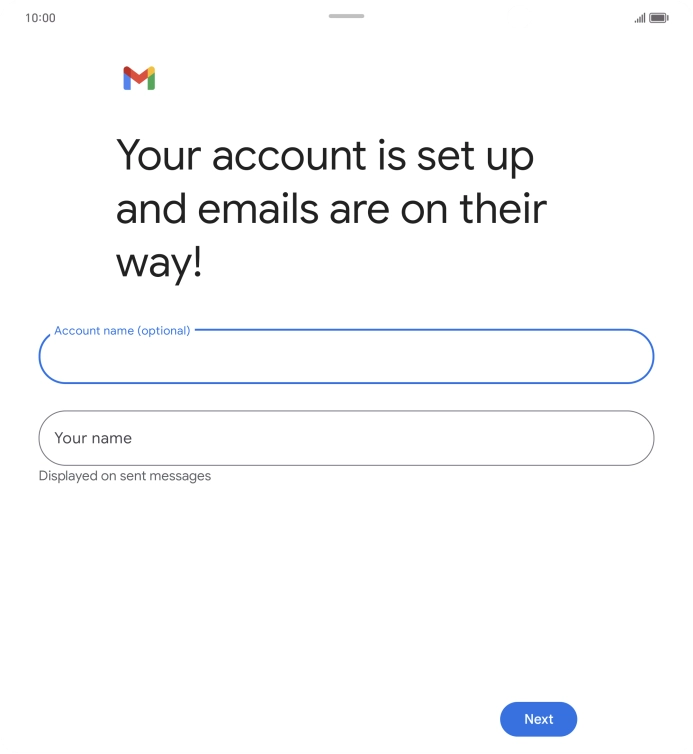Press Your name and key in the required sender name. Press Your name and key in the required sender name.