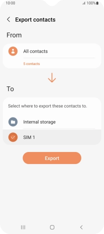 Press Export.