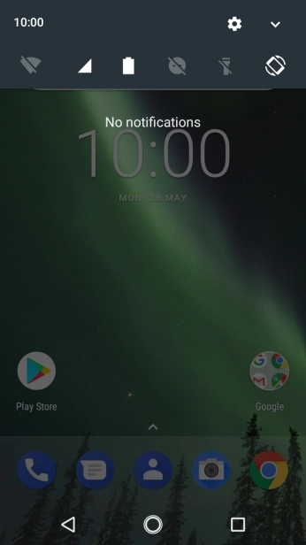 Press the settings icon.
