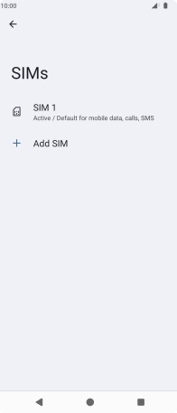 Press Add SIM.