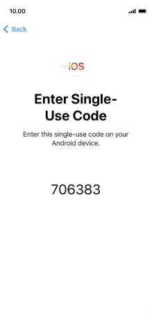 Follow the instructions on the screen and in the 'Move to iOS' app to transfer the content from the Android phone to your phone and set up your phone and prepare it for use.