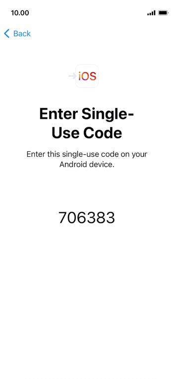 Follow the instructions on the screen and in the 'Move to iOS' app to transfer the content from the Android phone to your phone and set up your phone and prepare it for use.