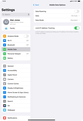 Press Data Mode.