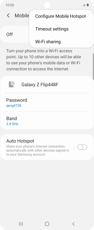 Press Configure Mobile Hotspot.