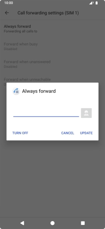 Press TURN OFF.