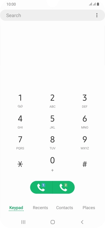Press the menu icon.