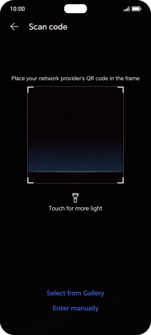 Place the QR code you've received inside the phone camera frame to scan the code.