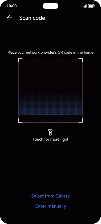 Place the QR code you've received inside the phone camera frame to scan the code.