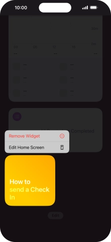 Press Remove Widget.