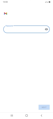 Press the field below 'Password' and key in the password for your email account.