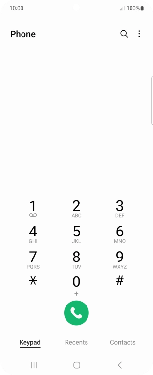 Press the menu icon.