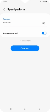 Key in the password for the WiFi network and press Connect.