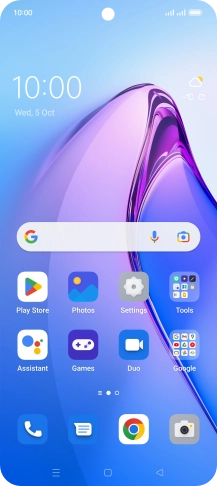 Press the message icon.