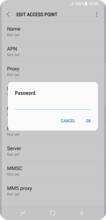 Key in password and press OK.