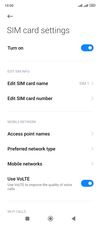 Press Mobile networks.