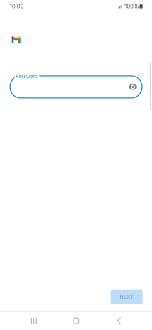 Press the field below 'Password' and key in the password for your email account.