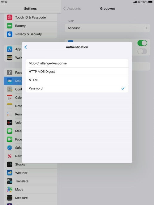Press Password.