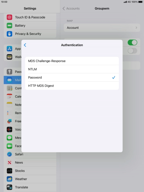 Press Password.