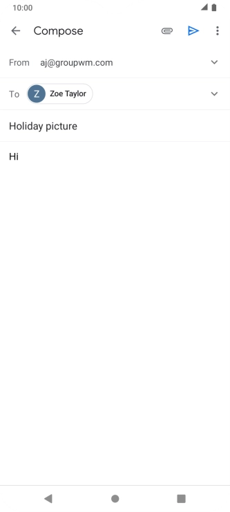 Press the attachment icon. Press the attachment icon.