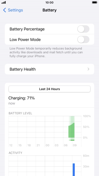 Press the indicator next to 'Low Power Mode' to turn on the function. Press the indicator next to 'Low Power Mode' to turn on the function.