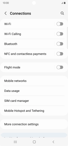 Press Mobile networks.