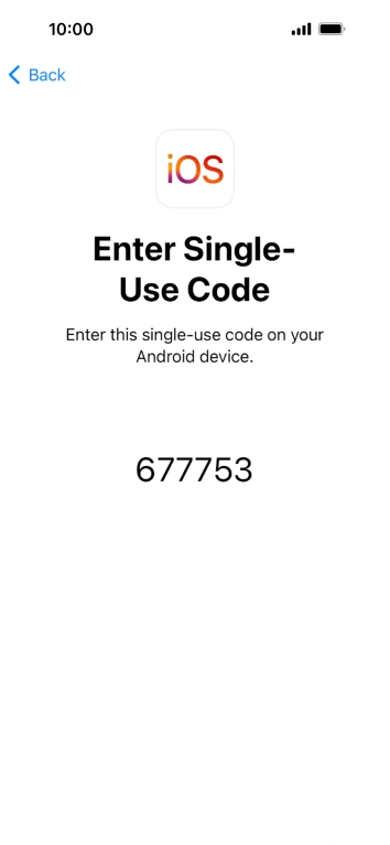 Follow the instructions on the screen and in the 'Move to iOS' app to transfer the content from the Android phone to your phone and set up your phone and prepare it for use.