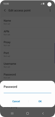 Key in password and press OK.