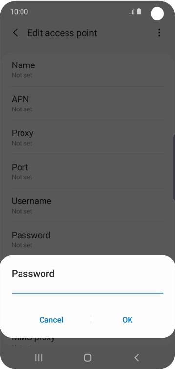 Key in password and press OK.