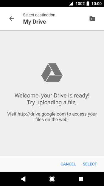 To create a new folder, press the new folder icon and follow the instructions on the screen to create a new folder.