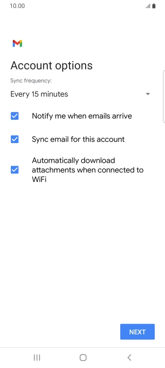 Press the drop down list below 'Sync frequency:'.